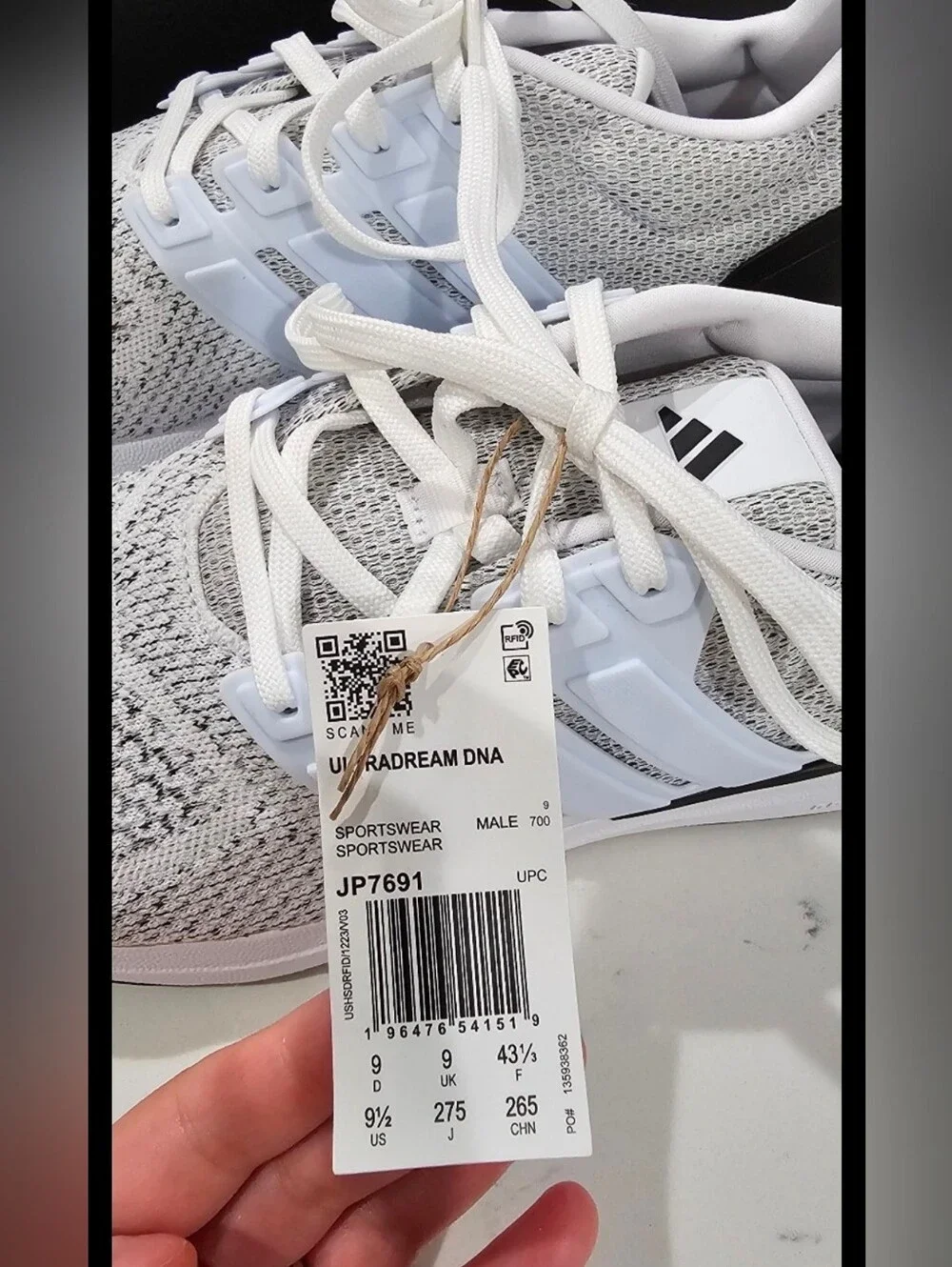 adidas White and Gray Men's Running Sneakers